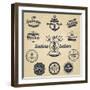 Set of Vintage Retro Nautical Badges and Labels-Oros Gabor-Framed Premium Giclee Print