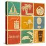 Set Of Vintage Travel Labels-elfivetrov-Stretched Canvas