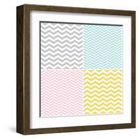 Set of Zigzags and Chevrons-hellena13-Framed Art Print