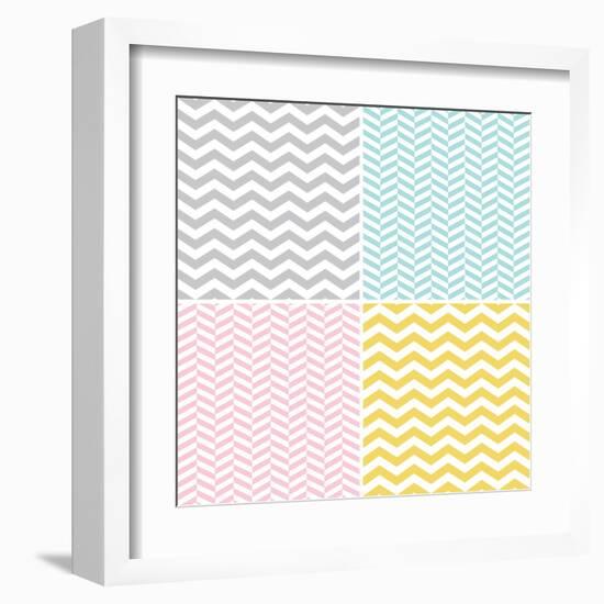 Set of Zigzags and Chevrons-hellena13-Framed Art Print