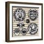 Set Retro Icons to Topic Beer-111chemodan111-Framed Art Print