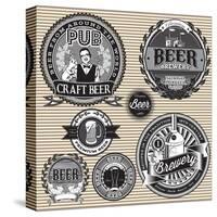 Set Retro Icons to Topic Beer-111chemodan111-Stretched Canvas