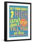 Set Your Goals High-Vintage Vector Studio-Framed Art Print