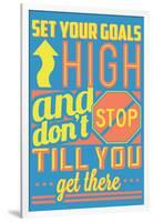 Set Your Goals High-Vintage Vector Studio-Framed Art Print