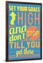 Set Your Goals High-Vintage Vector Studio-Framed Art Print