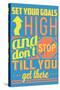 Set Your Goals High-Vintage Vector Studio-Stretched Canvas