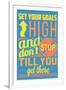 Set Your Goals High-Vintage Vector Studio-Framed Premium Giclee Print