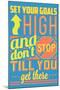 Set Your Goals High-Vintage Vector Studio-Mounted Premium Giclee Print