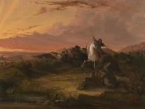 Buffalo Hunt, Engraved by Tilman and Sons, 1853-Seth Eastman-Giclee Print