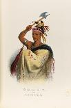 Indian Woman Dressing a Buffalo Skin-Seth Eastman-Giclee Print