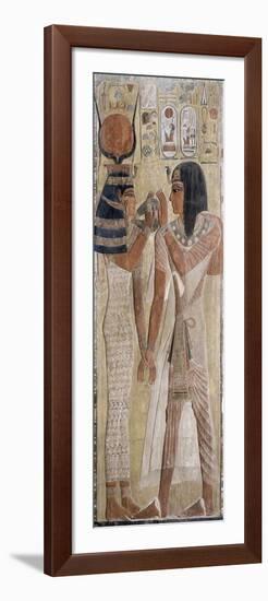 Séthi Ier et Hathor, provient de la tombe de Séthi Ier (vallée des rois)-null-Framed Giclee Print