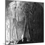 Sethos I and His Son Ramses II Worshiping their Ancestors, Abydos, Egypt, C1900-Underwood & Underwood-Mounted Photographic Print