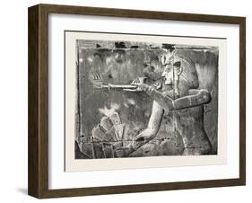 Seti I. Offering Incense and a Libation, Egypt, 1879-null-Framed Giclee Print