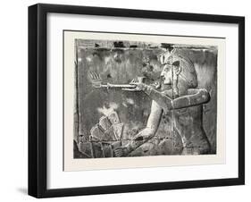 Seti I. Offering Incense and a Libation, Egypt, 1879-null-Framed Giclee Print