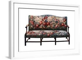 Settee, Belonging to a Suite of Chippendale Furniture Covered in an 18th-Century Tapestry-null-Framed Giclee Print