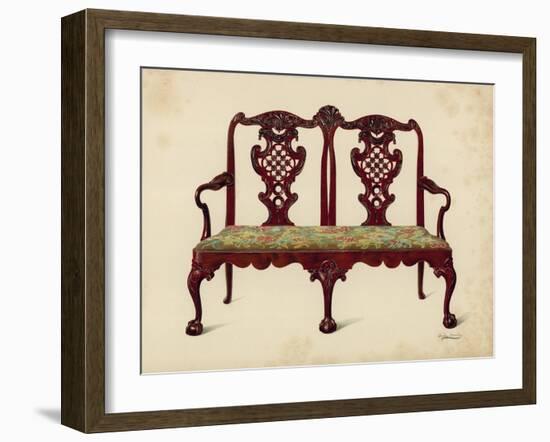 Settee, Property of Miss Mills-Shirley Charles Llewellyn Slocombe-Framed Giclee Print