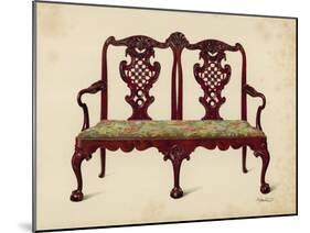 Settee, Property of Miss Mills-Shirley Charles Llewellyn Slocombe-Mounted Giclee Print