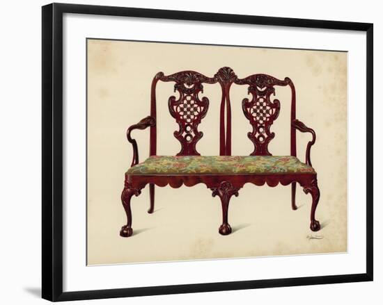 Settee, Property of Miss Mills-Shirley Charles Llewellyn Slocombe-Framed Giclee Print