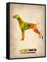 Setter Pointer Poster-NaxArt-Framed Stretched Canvas