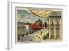 Setting Off on an Airship Ride in the Year 2000-null-Framed Giclee Print