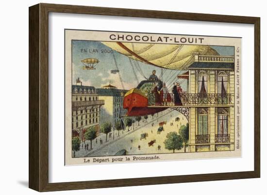 Setting Off on an Airship Ride in the Year 2000-null-Framed Giclee Print