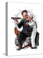 "Setting One's Sights" or "Ship Ahoy", August 19,1922-Norman Rockwell-Stretched Canvas