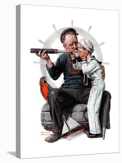 "Setting One's Sights" or "Ship Ahoy", August 19,1922-Norman Rockwell-Stretched Canvas