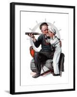 "Setting One's Sights" or "Ship Ahoy", August 19,1922-Norman Rockwell-Framed Giclee Print