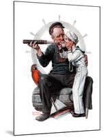 "Setting One's Sights" or "Ship Ahoy", August 19,1922-Norman Rockwell-Mounted Giclee Print