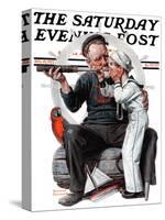 "Setting One's Sights" or "Ship Ahoy" Saturday Evening Post Cover, August 19,1922-Norman Rockwell-Stretched Canvas