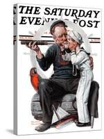 "Setting One's Sights" or "Ship Ahoy" Saturday Evening Post Cover, August 19,1922-Norman Rockwell-Stretched Canvas