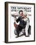 "Setting One's Sights" or "Ship Ahoy" Saturday Evening Post Cover, August 19,1922-Norman Rockwell-Framed Giclee Print