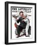 "Setting One's Sights" or "Ship Ahoy" Saturday Evening Post Cover, August 19,1922-Norman Rockwell-Framed Giclee Print