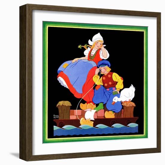 Setting Sail - Child Life-Frans Kirn-Framed Giclee Print