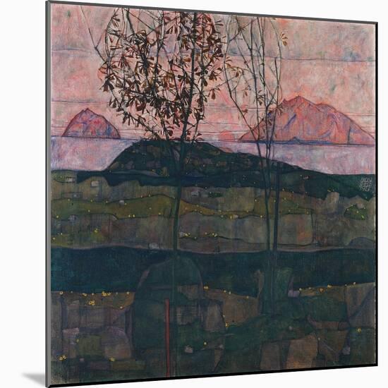 Setting Sun, 1913-Egon Schiele-Mounted Giclee Print