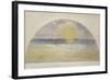 Setting Sun and Fog-Camille Pissarro-Framed Giclee Print