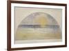 Setting Sun and Fog-Camille Pissarro-Framed Giclee Print