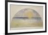 Setting Sun and Fog-Camille Pissarro-Framed Giclee Print