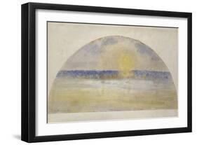 Setting Sun and Fog-Camille Pissarro-Framed Giclee Print