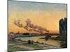 Setting Sun at Ivry, circa 1872-73-Armand Guillaumin-Mounted Giclee Print