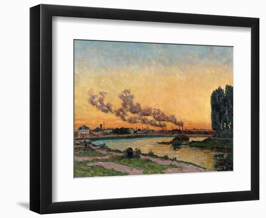 Setting Sun at Ivry, circa 1872-73-Armand Guillaumin-Framed Giclee Print