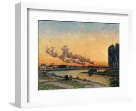 Setting Sun at Ivry, circa 1872-73-Armand Guillaumin-Framed Giclee Print