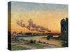 Setting Sun at Ivry, circa 1872-73-Armand Guillaumin-Stretched Canvas
