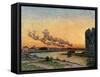 Setting Sun at Ivry, circa 1872-73-Armand Guillaumin-Framed Stretched Canvas