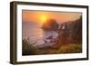 Setting Sun at Trinidad, Northern California Coast-Vincent James-Framed Photographic Print