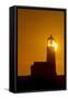 Setting Sun Behind Oregons Oldest Lighthouse at Cape Blanco Sp, Oregon-Chuck Haney-Framed Stretched Canvas