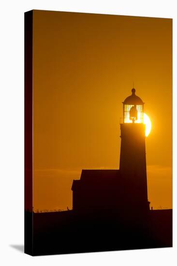 Setting Sun Behind Oregons Oldest Lighthouse at Cape Blanco Sp, Oregon-Chuck Haney-Stretched Canvas