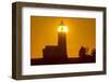 Setting Sun Behind Oregons Oldest Lighthouse at Cape Blanco Sp, Oregon-Chuck Haney-Framed Photographic Print