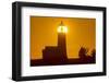 Setting Sun Behind Oregons Oldest Lighthouse at Cape Blanco Sp, Oregon-Chuck Haney-Framed Photographic Print