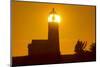 Setting Sun Behind Oregons Oldest Lighthouse at Cape Blanco Sp, Oregon-Chuck Haney-Mounted Photographic Print
